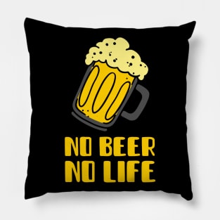 No Beer No Life (Yellow) Pillow