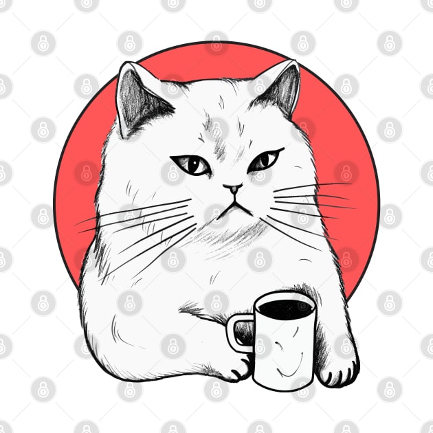 White Coffee Cats Original Aesthetic Tribute 〶 by Terahertz'Cloth