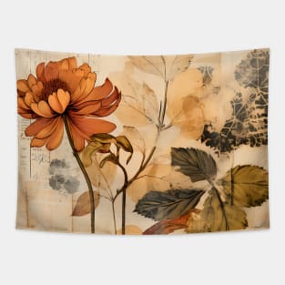 Flowers - amber colors Tapestry