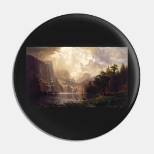 Among the Sierra Nevada California by Albert Bierstadt Pin