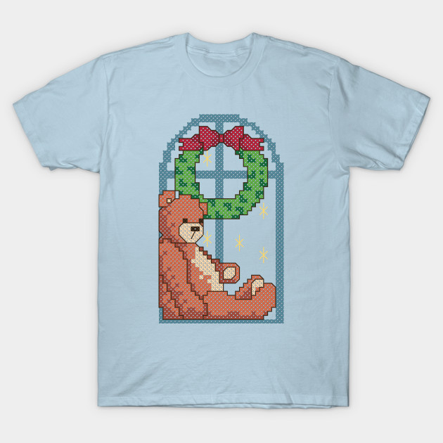 Disover Waiting For Santa - Teddy Bear - T-Shirt