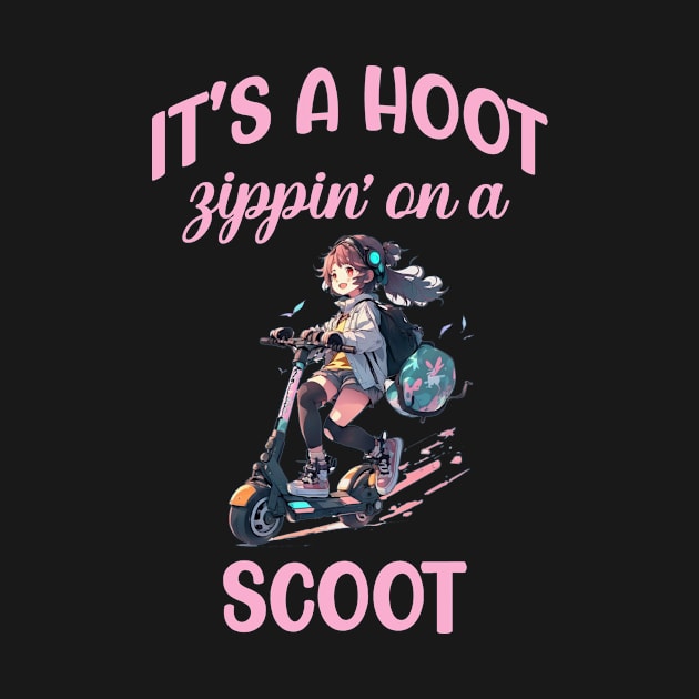 It's a hoot zippin' on a scoot e scooter by Antzyzzz