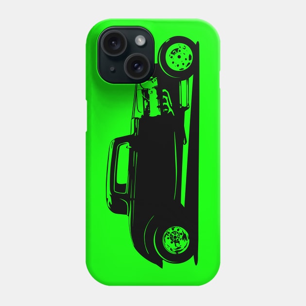 Classic American Thirties Hot Rod Car Silhouette Phone Case by hobrath