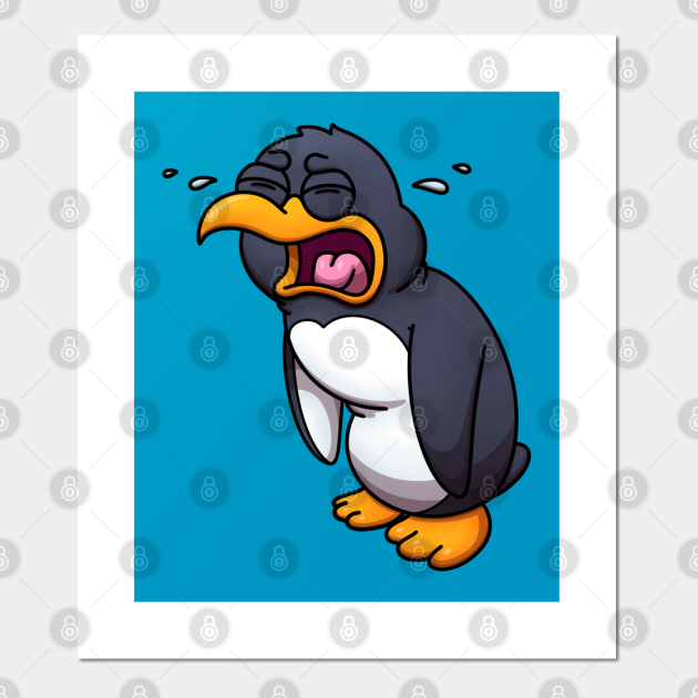 Sad Crying Cartoon Penguin - Sad Crying Penguin - Posters and Art Prints | TeePublic Sad Crying Cartoon Penguin - Sad Crying Penguin - Posters and Art Prints | TeePublic