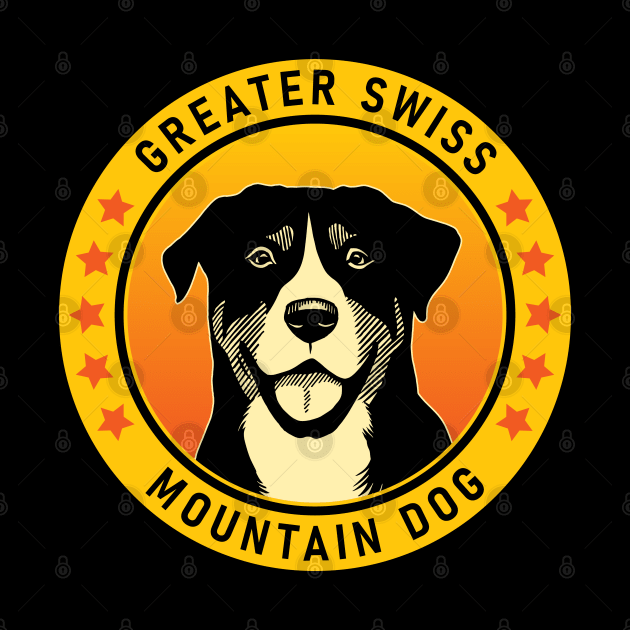 Greater Swiss Mountain Dog Portrait by millersye