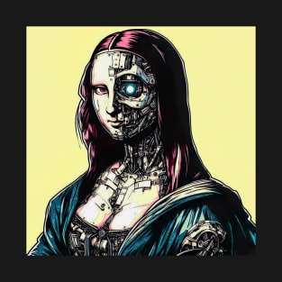 Cyborg Mona Lisa T-Shirt