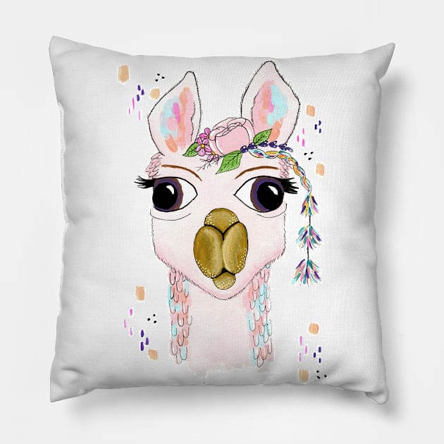 Llama Pillow by cassi-b-designs