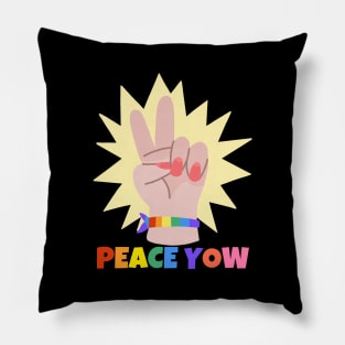 Peace Yow LGBT Pillow