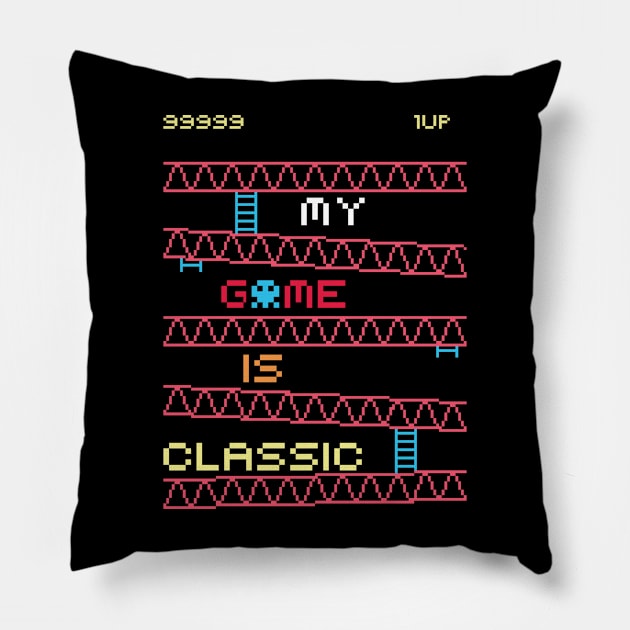 My Game Is Classic Pillow by inotyler