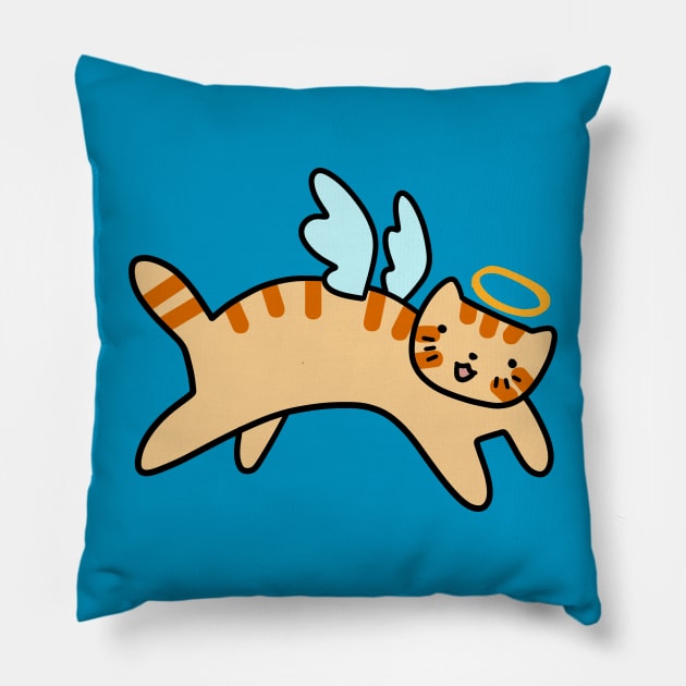 Orange Tabby Cat Angel Pillow by saradaboru