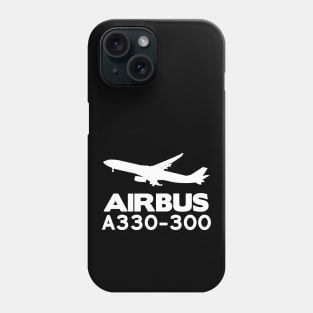 Airbus A330-300 Silhouette Print (White) Phone Case