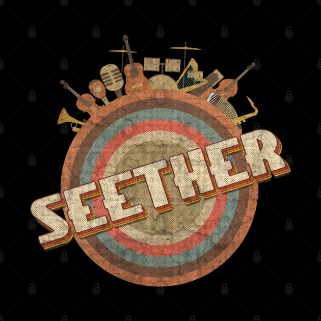 Tour Music Designs Vintage Retro - SEETHER new by kumurkumur