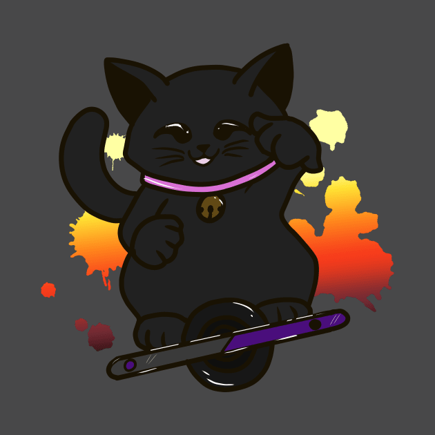 Onewheel Cat Black by KibberScreee