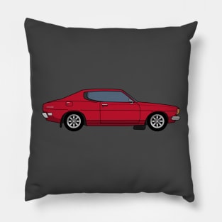 Datsun 200B Side - Classic Retro Car Design Pillow