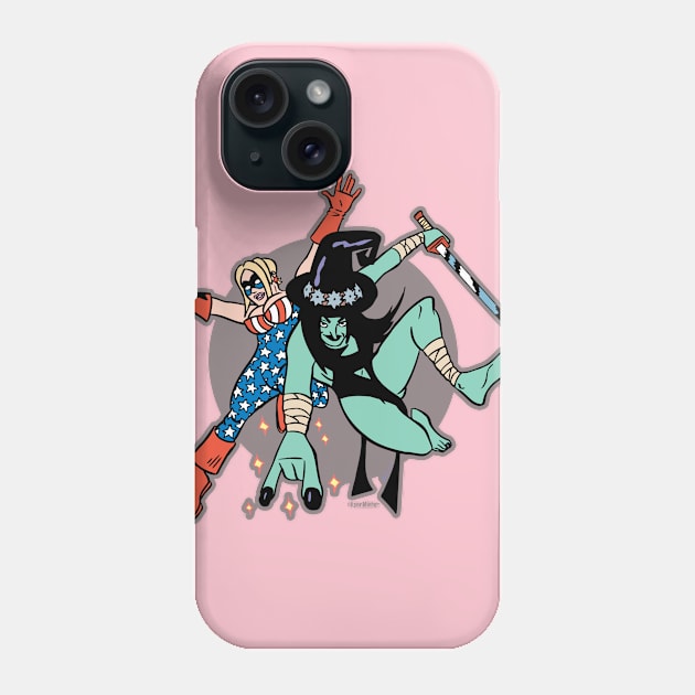 Ninja Witch & Free Mary Phone Case by nearmintpress