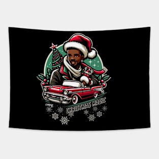 Reindeer Roadster Rally - A Xmas Christmas December Car Guy Retro Vintage Style Tapestry