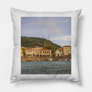 Sailboat in the Gulf of Corinth Pillow