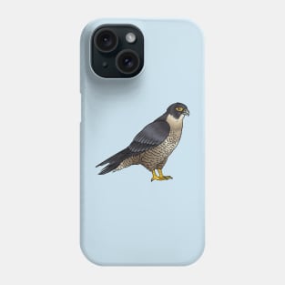 Peregrine falcon bird cartoon illustration Phone Case