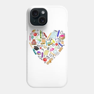 Kawaii School Teacher Heart Phone Case