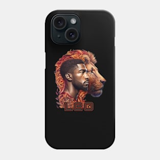 Black Leo Zodiac Sign Man Phone Case