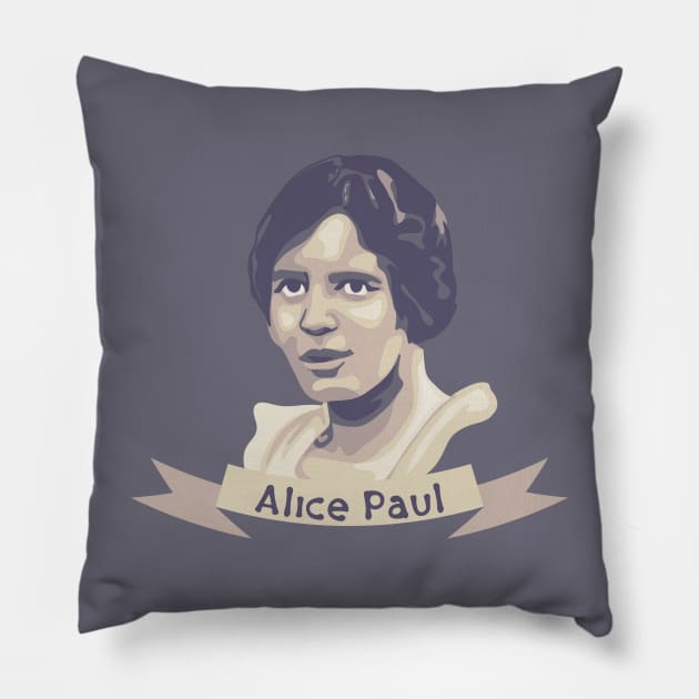 Alice Paul Portrait Pillow by Slightly Unhinged