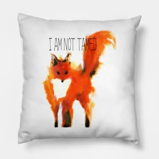 I Am Not Tamed - Fox Art Pillow