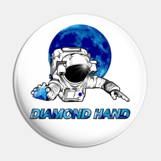 Diamond hand, Bitcoin, Amc crypto, To the moon Pin