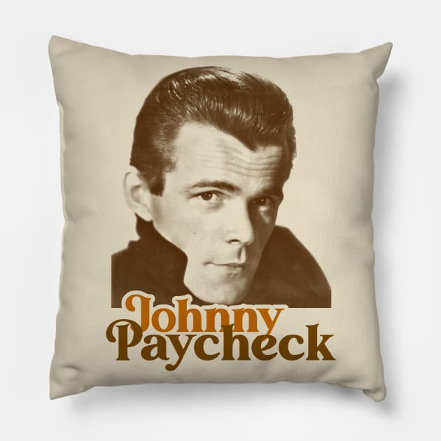 Young Johnny Paycheck ))(( Country Outlaw Tribute Pillow by darklordpug