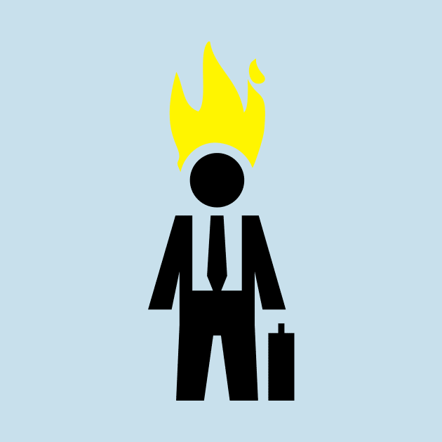 Burning Businessman by schlag.art