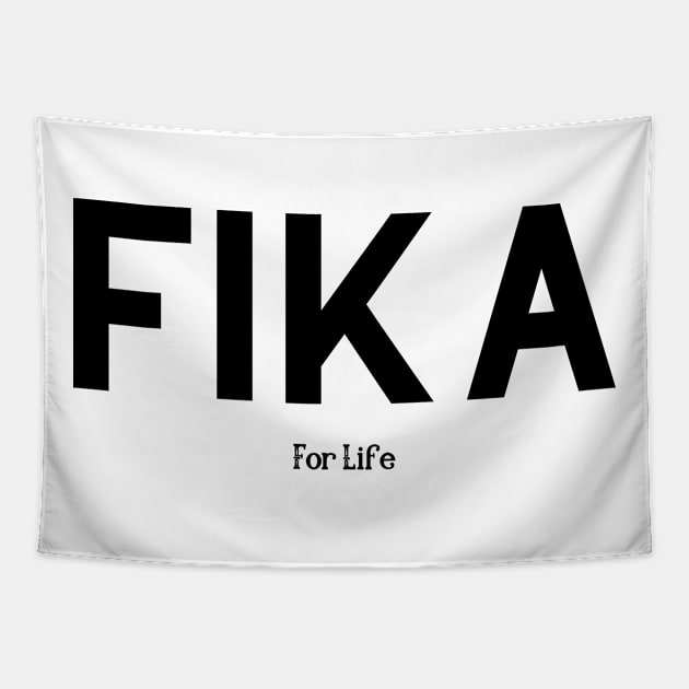 Fika for life - Swedish Coffee Tapestry by TTWW Studios