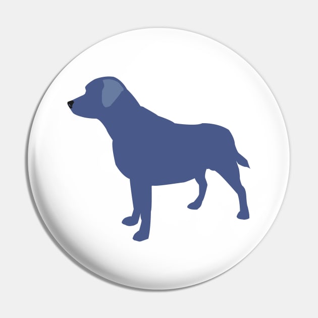 Labrador Silhouette -Blue Pin by Issacart