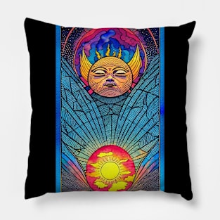 Trippy Sun Pillow