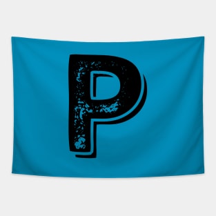 Capital Letter P Name Initial Monogram Tapestry