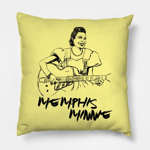 Memphis Minnie Pillow by Erena Samohai