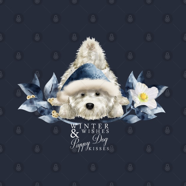 Cute Christmas Westie by Lucia