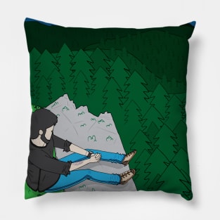 Looking over the mountains Pillow