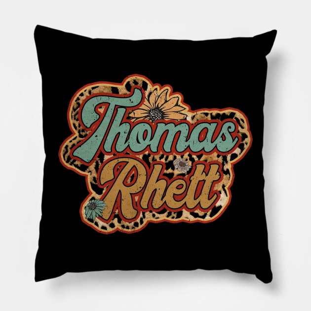 Personalized Flowers Rhett Proud Name Vintage Beautiful Thomas Pillow by BilodeauBlue