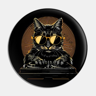 Cat DJ Play Pin