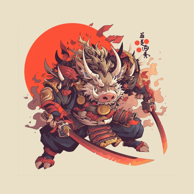 samurai boar by StevenBag