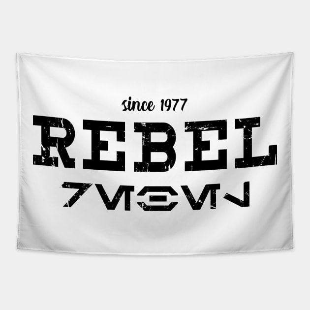 REBEL Streetwear BLACK Tapestry by PopCultureShirts