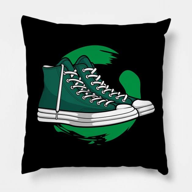 Midnight Clover Skate Sneaker Pillow by milatees