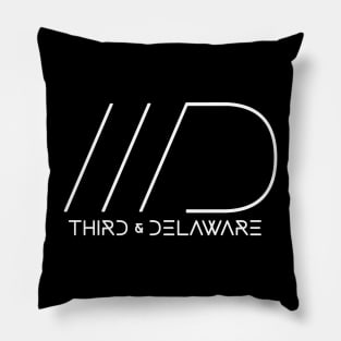 Third & Delaware Logo Pillow