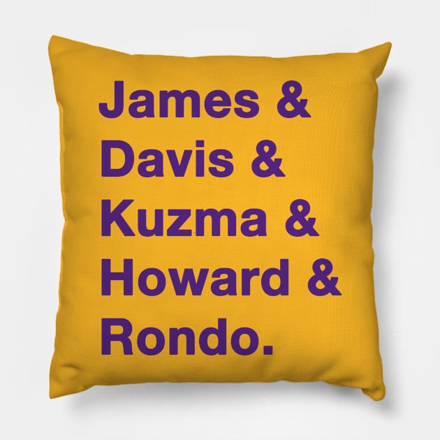 2020 LA Laker Greats Purple Pillow by IdenticalExposure