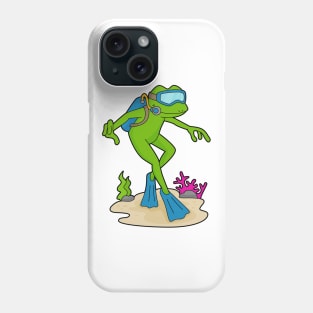 Frog Diver Swimming fins Phone Case