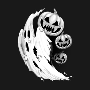 Ghost and Pumpkin funny Nightmare Escape T-Shirt