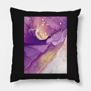 Purple and golden background Pillow