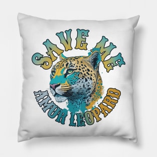 Save the Amur Leopard Design Pillow