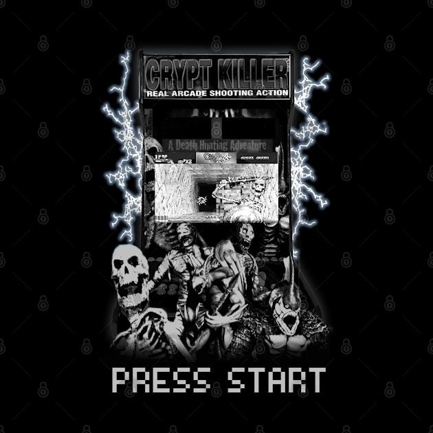 Crypt Killer Press Start (B&W) by The Dark Vestiary