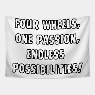 Four Wheels, One Passion, Endless Possibilities! Skate Tapestry