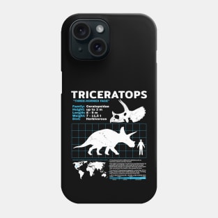 Triceratops Fact Sheet Phone Case